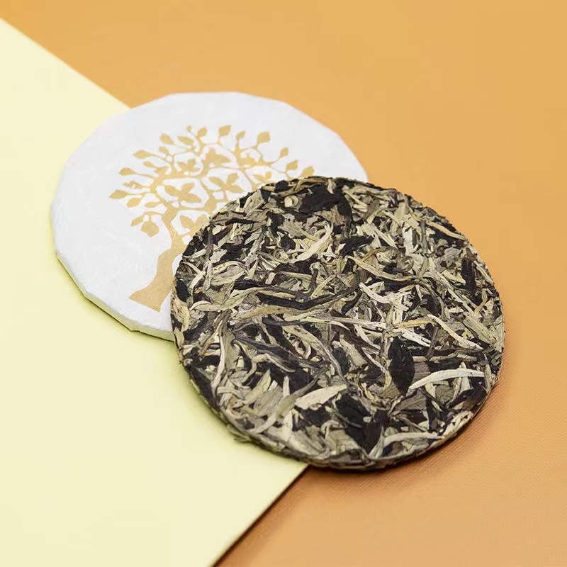 柏联普洱景迈山月光白茶手撕饼50gx7片抽拉盒装350克